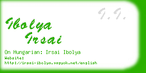 ibolya irsai business card